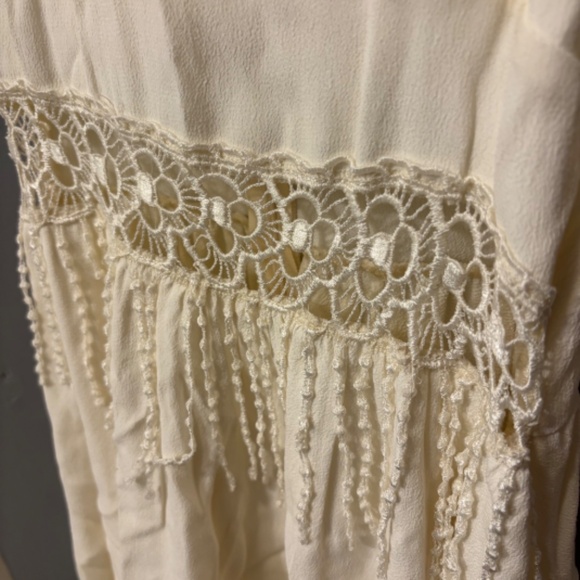 For Love And Lemons Cream Fringe Mini Dress XS - Picture 4 of 8